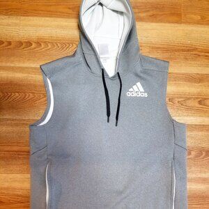 🔥🔥 TWO PUMA ADIDAS HOODIE SLEEVELESS MENS LARGE WORKOUT BASKETBALL 🔥🔥